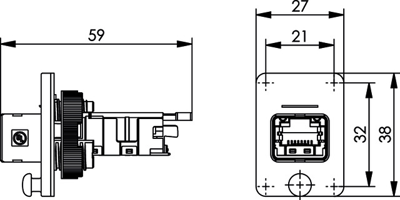 100007418 Telegärtner Modularsteckverbinder Bild 2