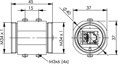 100007390 Telegärtner Netzwerktechnik Adapter Bild 2