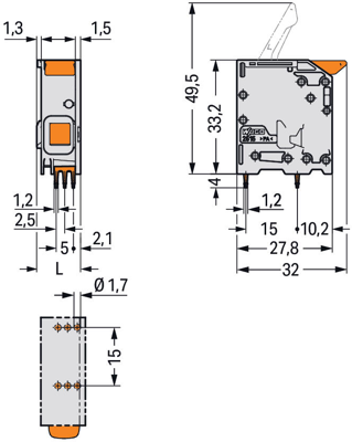 2616-1101/000-005/8000-004 WAGO Leiterplattenklemmen Bild 2