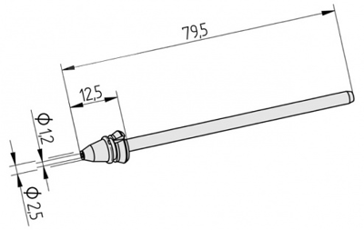 0742ED1225/SB Ersa Lötspitzen, Entlötspitzen und Heißluftdüsen