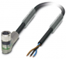 Sensor-Aktor Kabel, M8-Kabeldose, abgewinkelt auf offenes Ende, 3-polig, 3 m, PUR, schwarz, 4 A, 1671072
