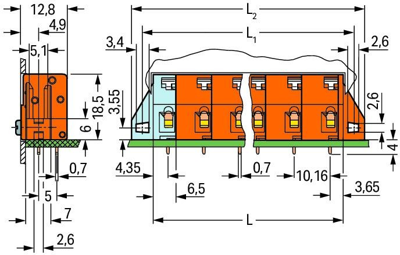 741-622 WAGO PCB Terminal Blocks Image 2