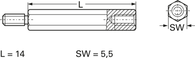 21140312/6 HStronic Abstandsbolzen Bild 2