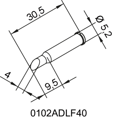 0102ADLF40/10 Ersa Lötspitzen, Entlötspitzen und Heißluftdüsen Bild 2