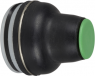 Drucktaster, unbeleuchtet, tastend, Bund rund, grün, Frontring schwarz, Einbau-Ø 22 mm, XACB9223