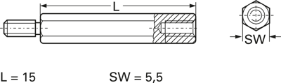 21150312/6 HStronic Abstandsbolzen Bild 2