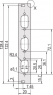 Flache Frontplatte, ungeschirmt, D-Sub-Ausbrüche,3 HE, 4 TE, 2 x 25 Pin