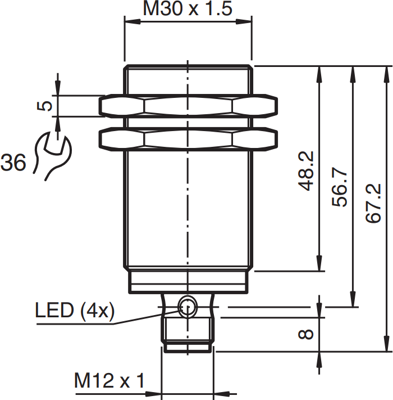 NXB15-30GM50-E2-V1 PEPPERL+FUCHS Näherungsschalter, Reedschalter Bild 2