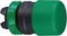 Drucktaster, unbeleuchtet, tastend, Bund rund, grün, Frontring schwarz, Einbau-Ø 22 mm, ZB5AC34