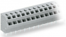 Leiterplattenklemme, 16-polig, RM 5 mm, 0,25-0,75 mm², 10 A, Push-in, grau, 254-166