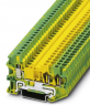Schutzleiter-Reihenklemme, Federzuganschluss, 0,08-4,0 mm², 3-polig, 8 kV, gelb/grün, 3033032
