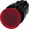 Pilzdrucktaster, beleuchtbar, tastend, Bund rund, rot, Einbau-Ø 22.3 mm, 3SU1001-1AD20-0AA0