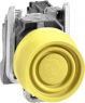 Drucktaster, unbeleuchtet, tastend, 1 Schließer, Bund rund, gelb, Frontring silber, Einbau-Ø 22 mm, XB4BPS51EX