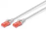 Patchkabel, RJ45-Stecker, gerade auf RJ45-Stecker, gerade, Cat 6, U/UTP, LSZH, 1.5 m, grau