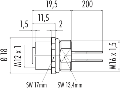 76 4332 0111 00012-0200 binder Sensor-Aktor Kabel Bild 2