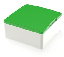 Stößel, quadratisch, (L x B x H) 8.7 x 18 x 18 mm, grün, für Kurzhubtaster, 5.05.512.021/2500