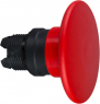 Drucktaster, unbeleuchtet, tastend, Bund rund, rot, Frontring schwarz, Einbau-Ø 22 mm, ZB5AR4
