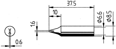 0842YDLF/10 Ersa Lötspitzen, Entlötspitzen und Heißluftdüsen Bild 2