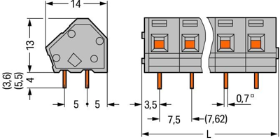 236-516/000-009/999-950 WAGO Leiterplattenklemmen Bild 2