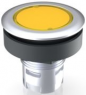 Drucktaster, unbeleuchtet, Bund rund, gelb, Frontring silber, Einbau-Ø 22.3 mm, 1.30.090.262/0400