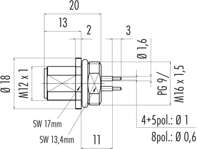 86 0131 0000 00012 binder Sensor-Aktor Rundsteckverbinder Bild 2