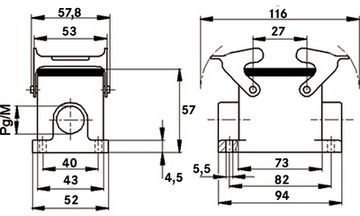 19034000 LAPP Housings for HDC Connectors Image 2