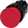 Pilzdrucktaster, unbeleuchtet, tastend, Bund rund, rot, Einbau-Ø 22.3 mm, 3SU1000-1AD20-0AA0