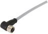 Sensor-Aktor Kabel, M8-Kabeldose, abgewinkelt auf offenes Ende, 3-polig, 0.5 m, PVC, grau, 21348300380005