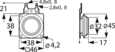 EX 45 S 8 OHM VISATON Akustische Signalgeber Bild 2