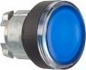 Drucktaster, beleuchtbar, tastend, Bund rund, blau, Frontring schwarz, Einbau-Ø 22 mm, ZB4BW3637