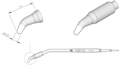 C250410 JBC Soldering tips, desoldering tips and hot air nozzles