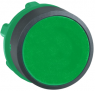 Drucktaster, unbeleuchtet, tastend, Bund rund, grün, Frontring schwarz, Einbau-Ø 22 mm, ZB5AA34