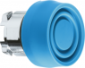 Drucktaster, unbeleuchtet, tastend, Bund rund, blau, Frontring silber, Einbau-Ø 22 mm, ZB4BP6S
