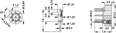 10044916 Fischer Elektronik Semiconductor Sockets, Holders Image 2