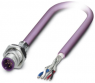 Sensor-Aktor Kabel, M12-Kabelstecker, gerade auf offenes Ende, 5-polig, 5 m, PUR, violett, 4 A, 1534452