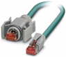 Netzwerkkabel, RJ45-Stecker, gerade auf RJ45-Stecker, gerade, Cat 5, SF/UTP, PUR, 5 m, blau