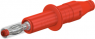 4 mm Stecker, Schraubanschluss, 2,5 mm², CAT II, rot, 66.9584-22