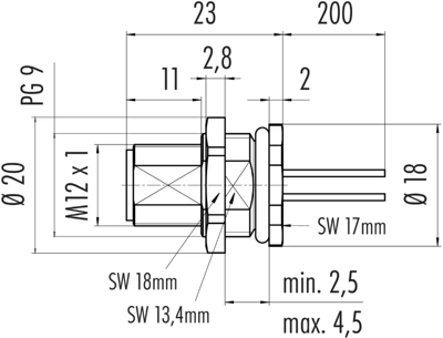 09 3491 116 12 binder Sensor-Aktor Kabel Bild 2