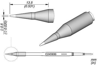 C245930 JBC Lötspitzen, Entlötspitzen und Heißluftdüsen Bild 1