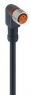 Sensor-Aktor Kabel, M8-Kabeldose, abgewinkelt auf offenes Ende, 4-polig, 5.5 m, PUR, schwarz, 4 A, 17959