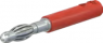 Stecker-Adapter mit federnder MULTILAM, 30 VAC/60 VDC, rot