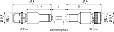 77 3430 3429 50003-0100 binder Sensor-Aktor Kabel Bild 2