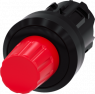 Stoptaster, tastend/rastend, Bund rund, rot, Einbau-Ø 22 mm, 3SU1000-0HC20-0AA0