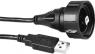 USB 2.0 Adapterleitung, USB Stecker Typ B auf USB Stecker Typ A, 5 m, schwarz