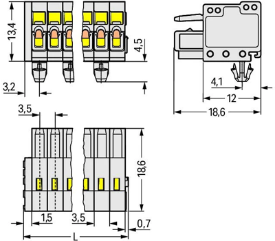 734-107/008-000 WAGO PCB Connection Systems Image 2