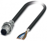 Sensor-Aktor Kabel, M12-Kabelstecker, gerade auf offenes Ende, 5-polig, 2 m, PUR, schwarz, 4 A, 1419412