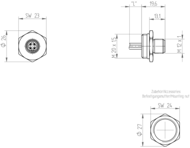 3379 Lumberg Automation Sensor-Aktor Rundsteckverbinder