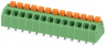 Leiterplattenklemme, 13-polig, RM 3.5 mm, 0,2-1,5 mm², 16 A, Federklemmanschluss, grün, 1862233