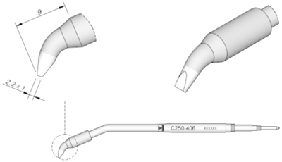 C250406 JBC Lötspitzen, Entlötspitzen und Heißluftdüsen