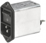 IEC-Stecker-C14, 50 bis 60 Hz, 1 A, 250 VAC, 10 mH, Flachstecker 6,3 mm, 4302.5331